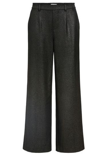 Object Broek OBJLISA WIDE PANT AOP NOOS 23040544 BLACK/SILVER GIL
