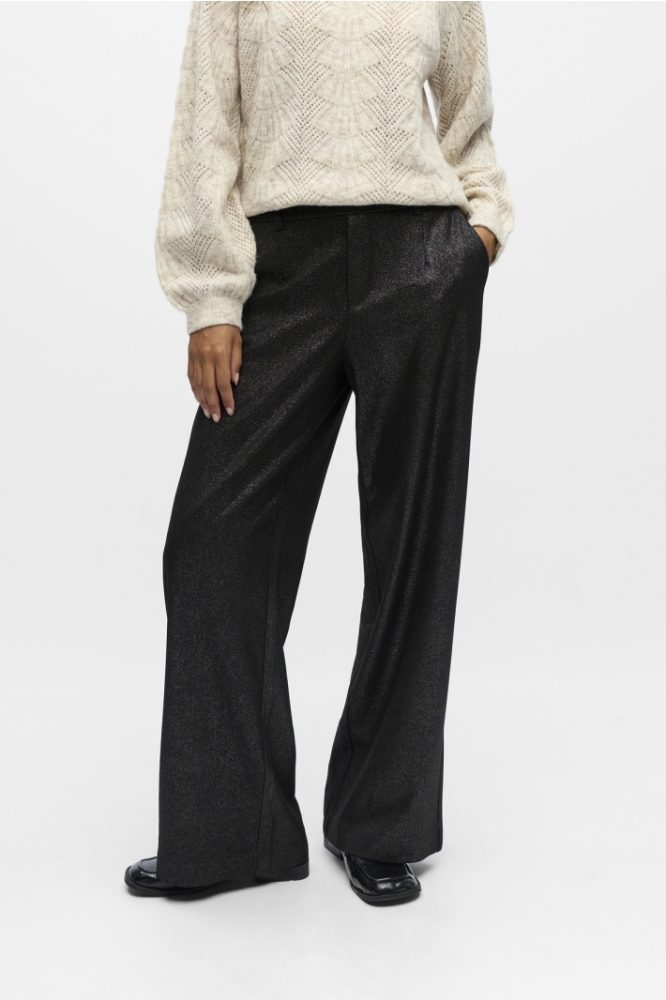 Object zwarte dames broek | Model vooraanzicht