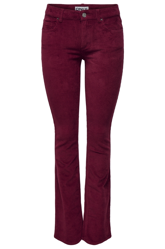 Only bordeaux dames broek | Vooraanzicht