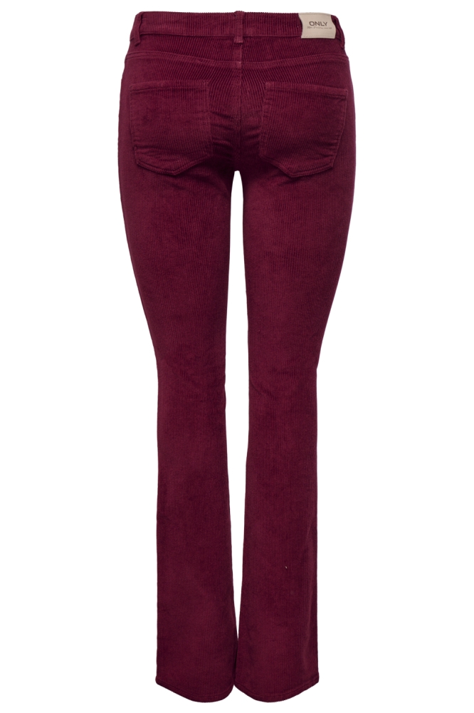 Only bordeaux dames broek | Achteraanzicht