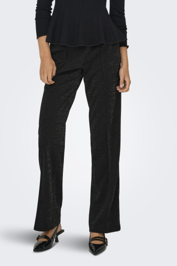 Only Broek ONLPOPTRASH-SUKI ALYA LIFE GLITTER 15362221 BLACK/SILVER
