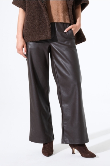 Garcia Broek LEATHER LOOK BROEK J50113 7356 NIGHT BROWN