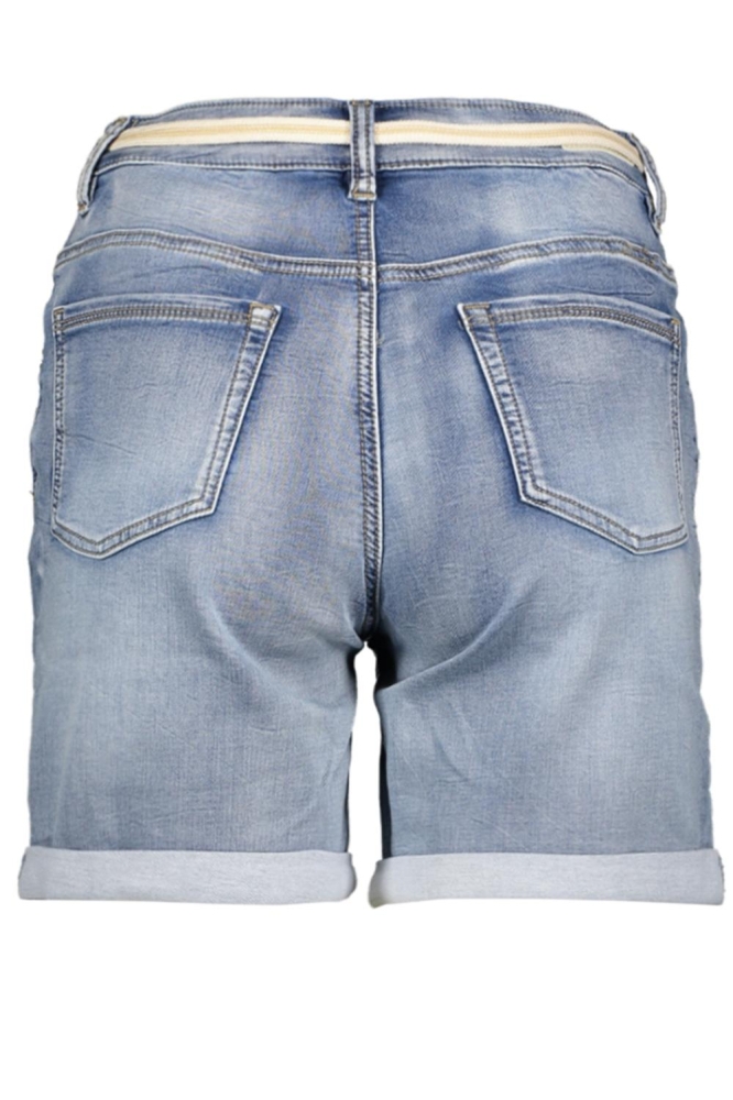Geisha blauwe dames korte broek | Achteraanzicht