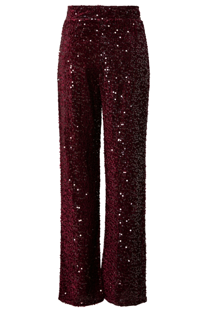 Pieces bordeaux dames broek | Achteraanzicht