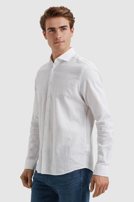 Vanguard witte heren overhemd | Model zijaanzicht