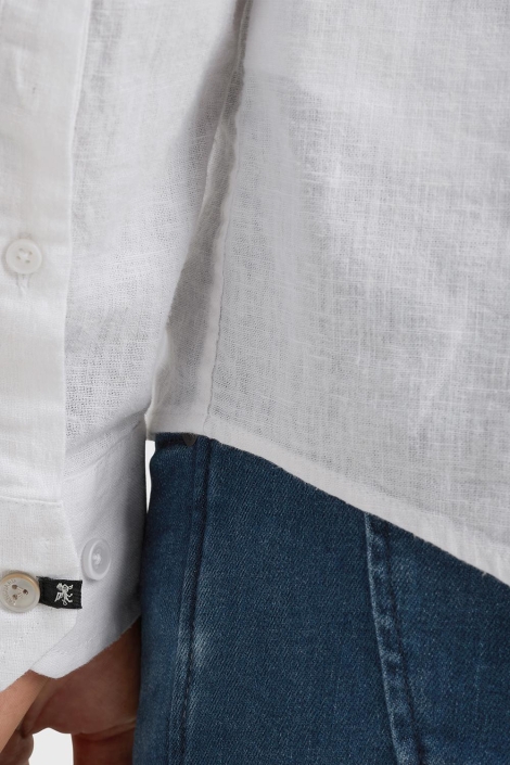 Vanguard witte heren overhemd | Close up