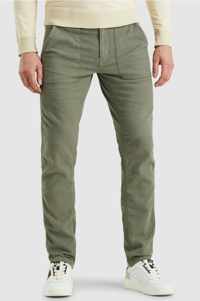 PME legend groene heren broek | Model vooraanzicht