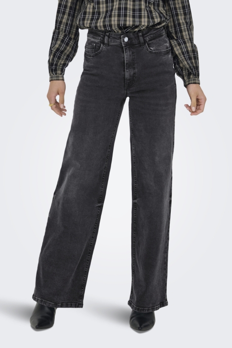 Jacqueline de Yong zwarte dames jeans | Model vooraanzicht