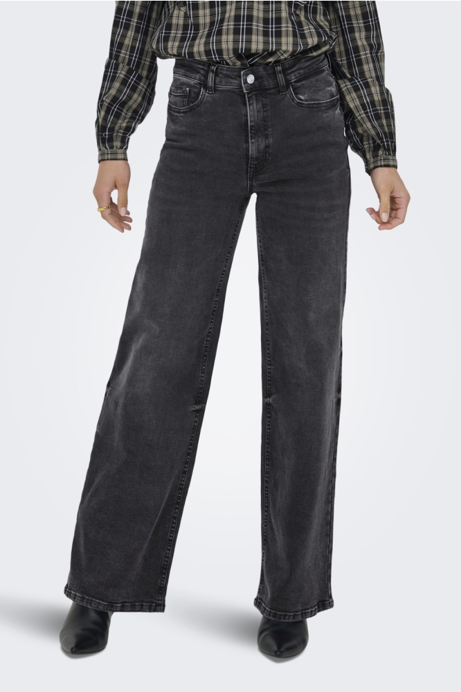 Jacqueline de Yong zwarte dames jeans | Model vooraanzicht