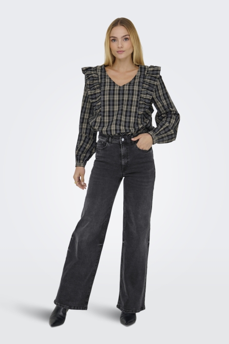 Jacqueline de Yong zwarte dames jeans | Model