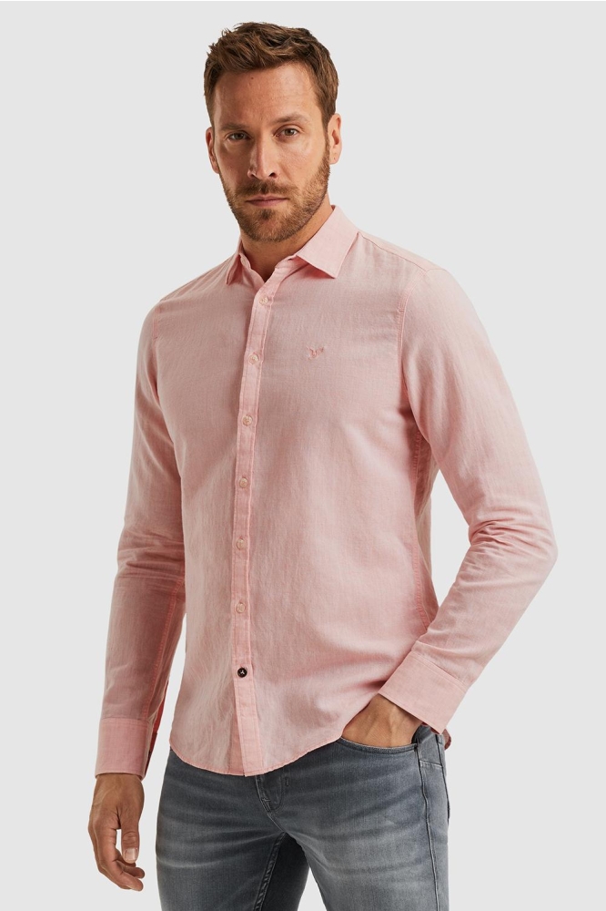 PME legend roze heren overhemd | Model zijaanzicht