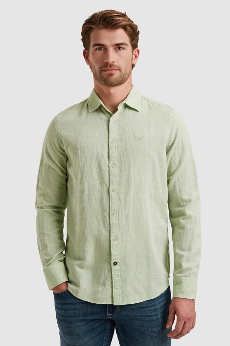 PME legend groene heren overhemd | Model vooraanzicht