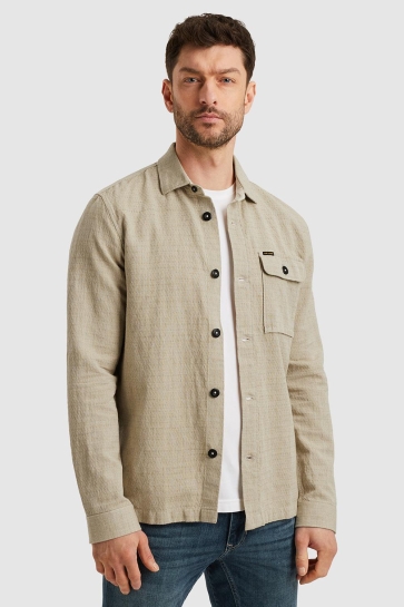 PME legend Overhemd SHIRT JACKET VAN EEN KATOEN EN LINNEN BLEND PSI2504203 6386