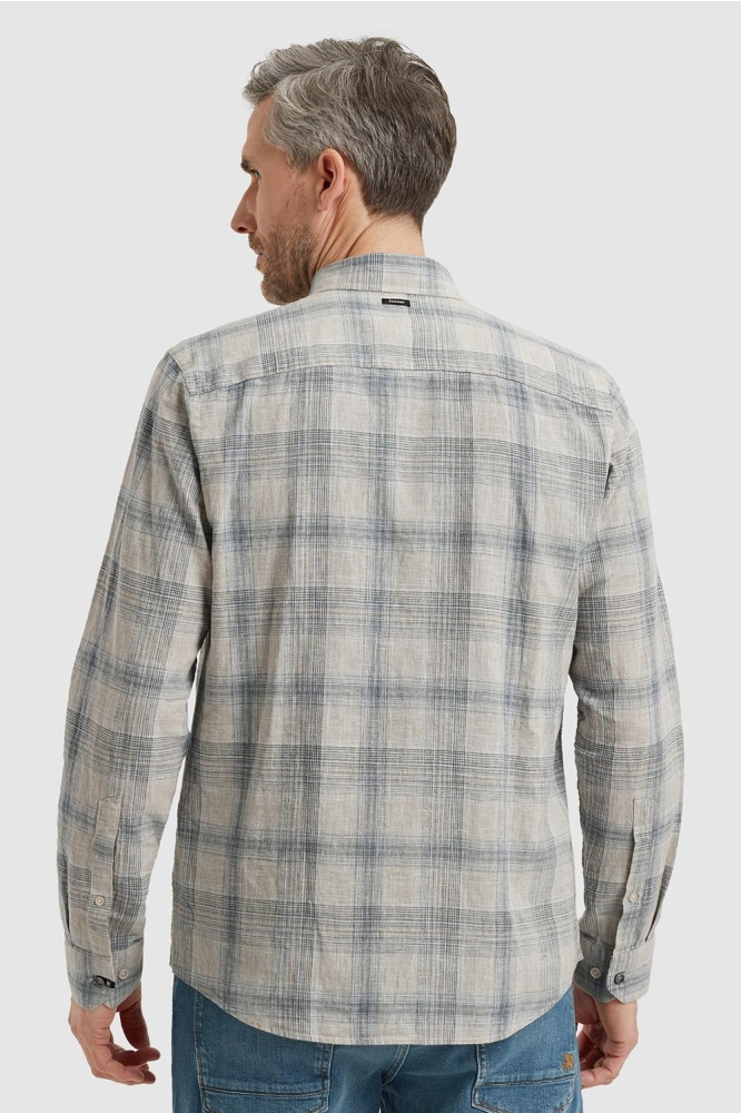 Vanguard beige heren overhemd | Model achteraanzicht