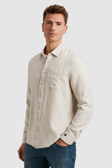 Cast Iron long sleeve shirt co li yd twill Beige