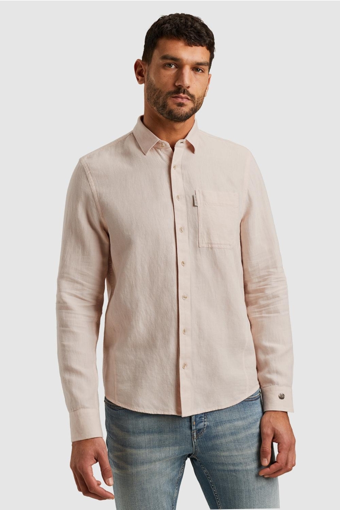 Cast Iron roze heren overhemd | Model vooraanzicht