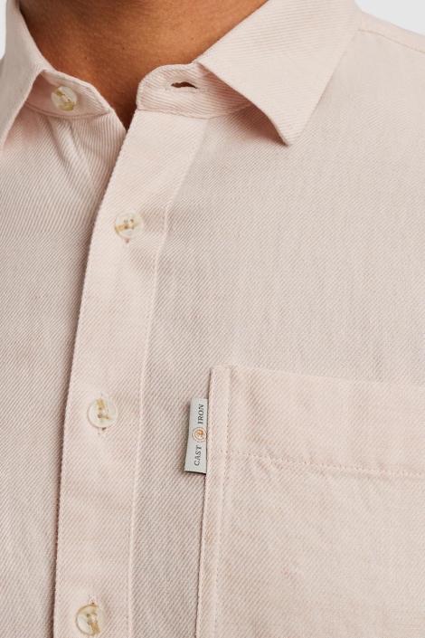 Cast Iron roze heren overhemd | Kleurstaal