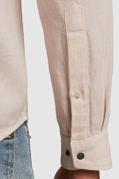 Cast Iron roze heren overhemd | Close up