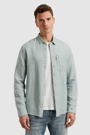 Cast Iron long sleeve shirt co li yd twill Groen