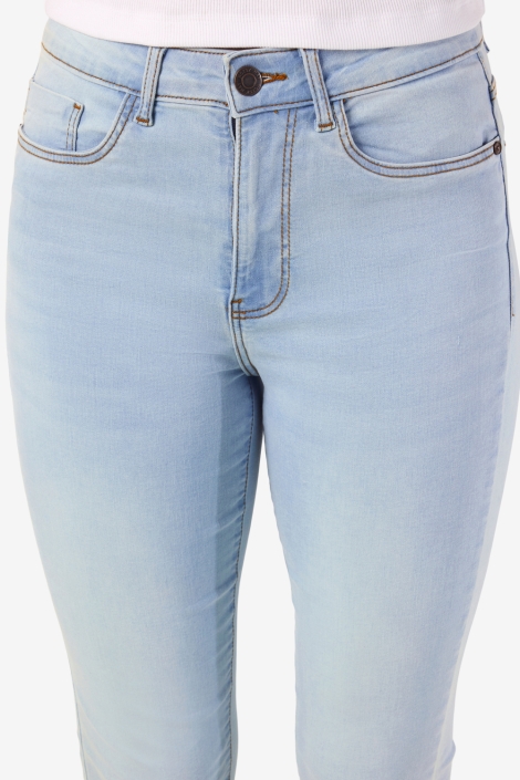 Noisy may blauwe dames jeans | Close up