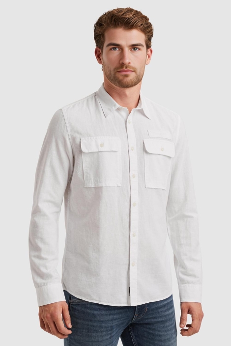 PME legend witte heren overhemd | Model vooraanzicht