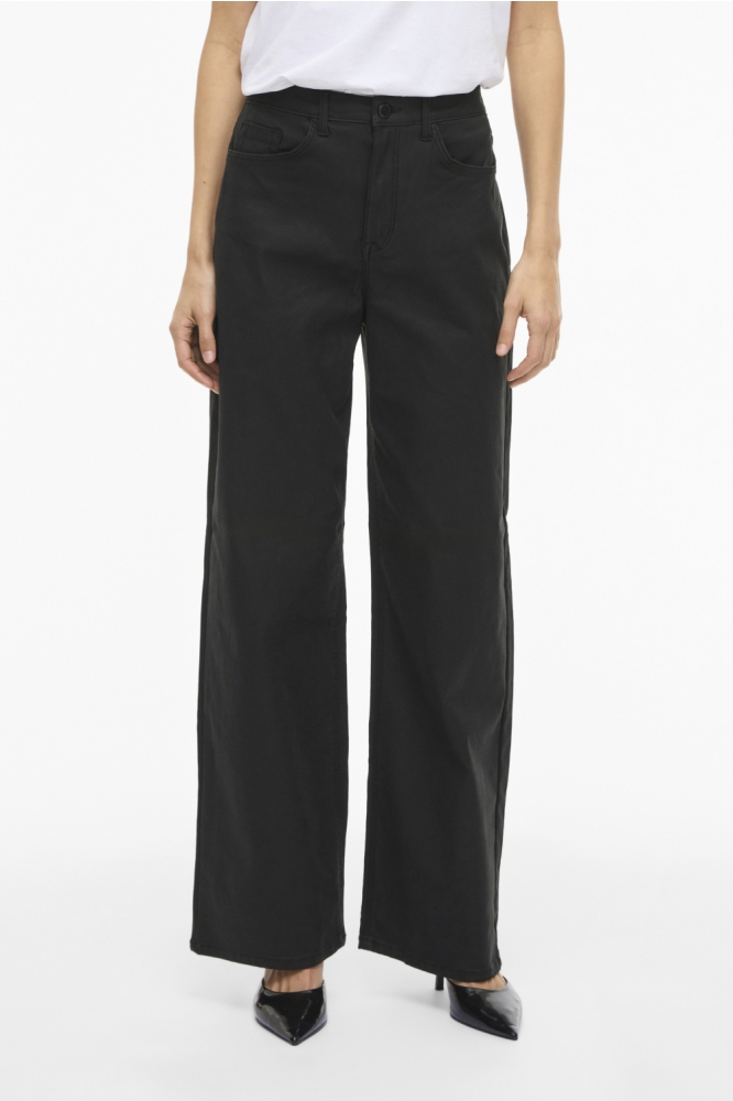 Vila zwarte dames broek | Model vooraanzicht