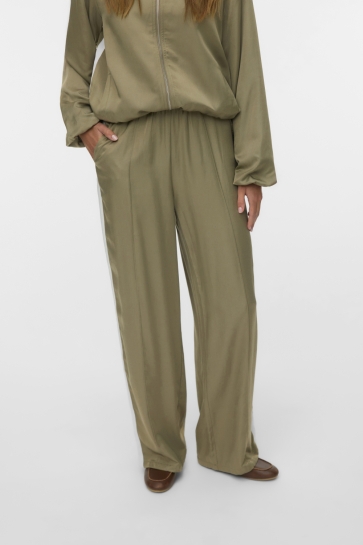 Vero Moda VMVINA DETAIL HW STRAIGHT PANTS WVN 10331999 MERMAID/SNOW WHITE