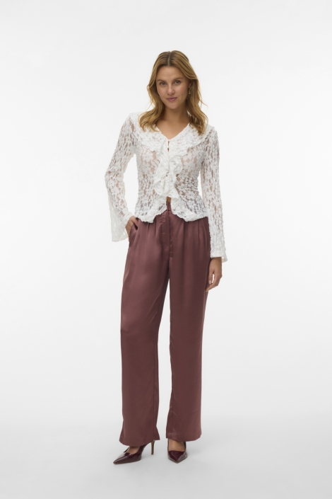 Vero Moda bordeaux dames broek | Model