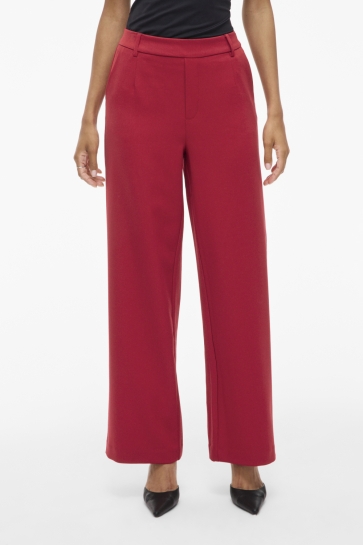Vila Broek VIVARONE HW WIDE PANT - NOOS 14087407 JESTER RED