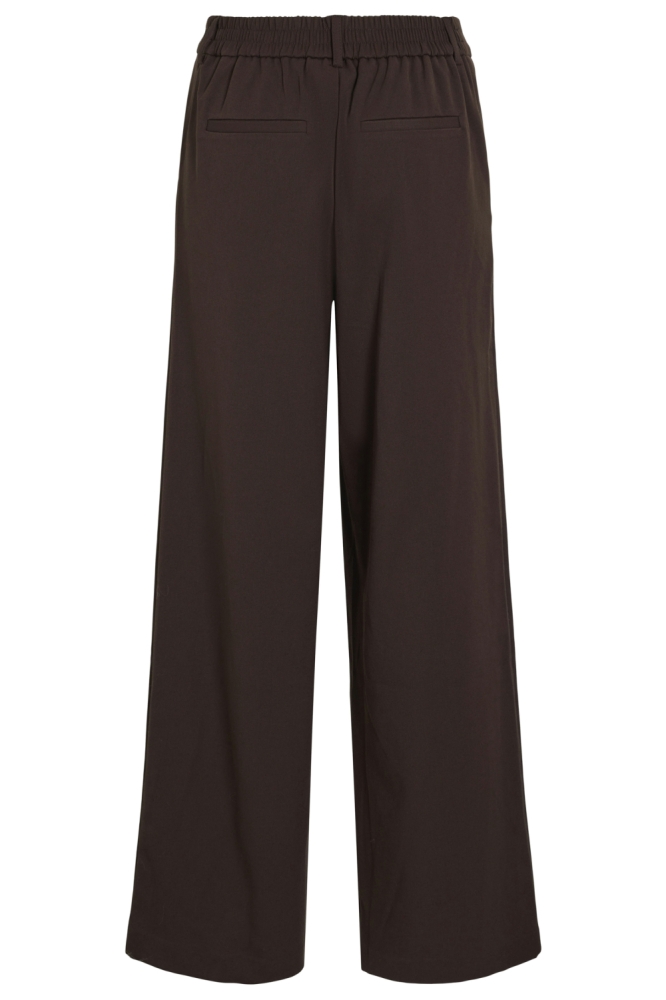 Vila bruine dames broek | Achteraanzicht