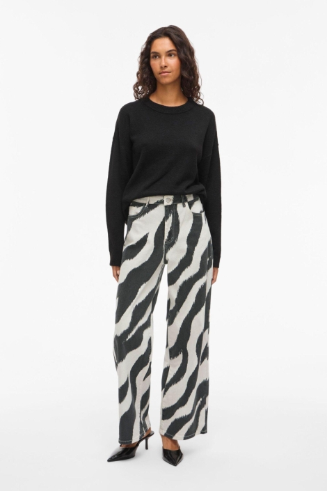 Vila beige dames jeans | Model