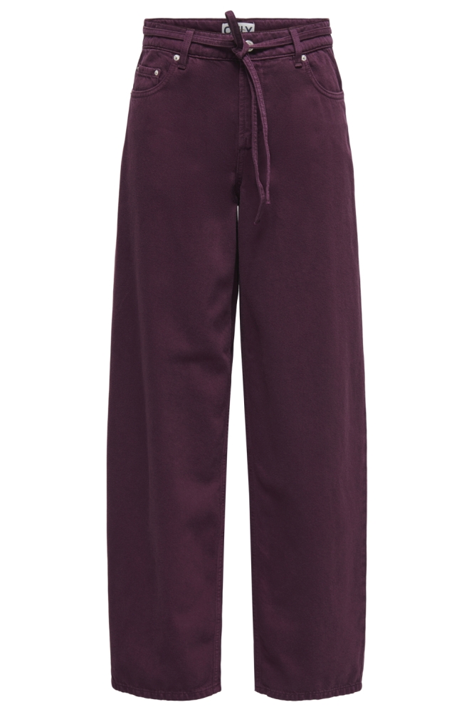 Only bordeaux dames jeans | Vooraanzicht