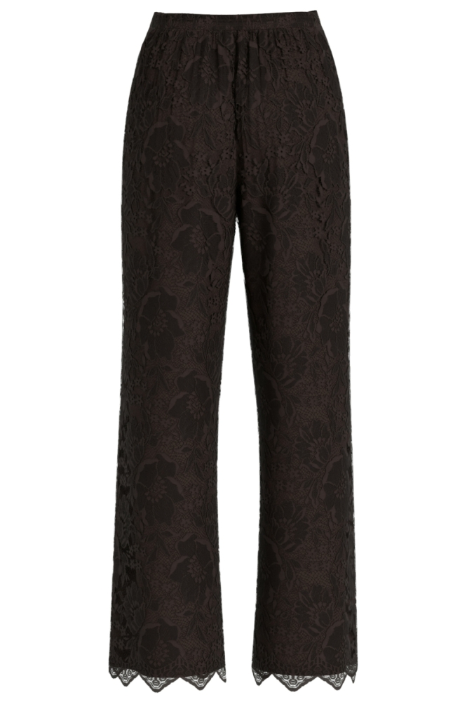 Vila bruine dames broek | Achteraanzicht