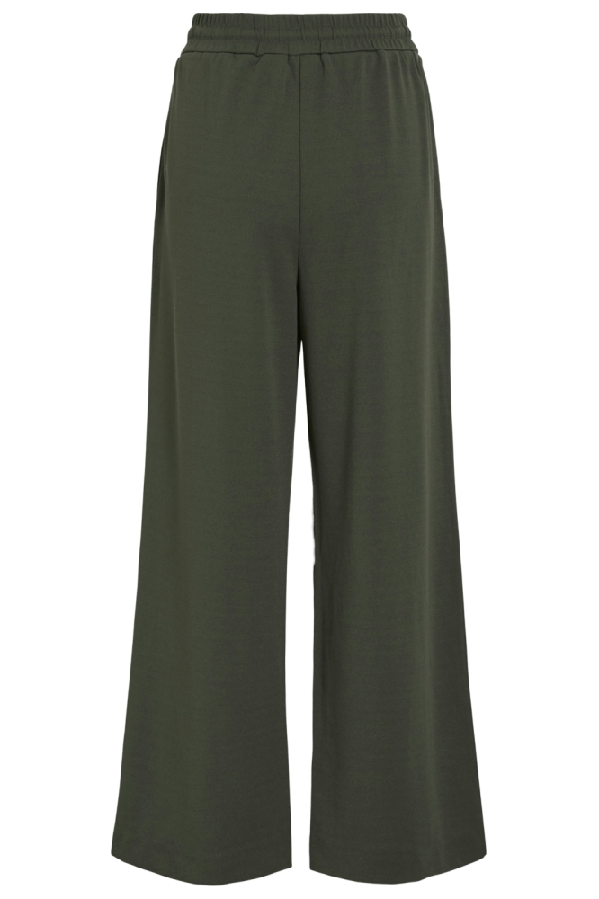 Vila groene dames broek | Achteraanzicht