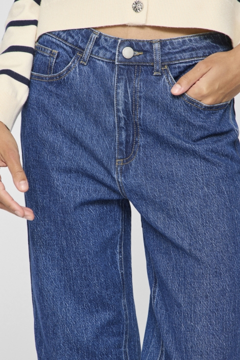 Vila blauwe dames jeans | Close up