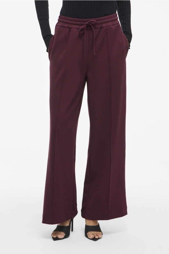 Vila bordeaux dames broek | Model vooraanzicht