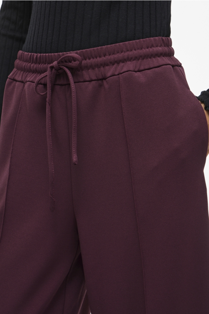 Vila bordeaux dames broek | Close up