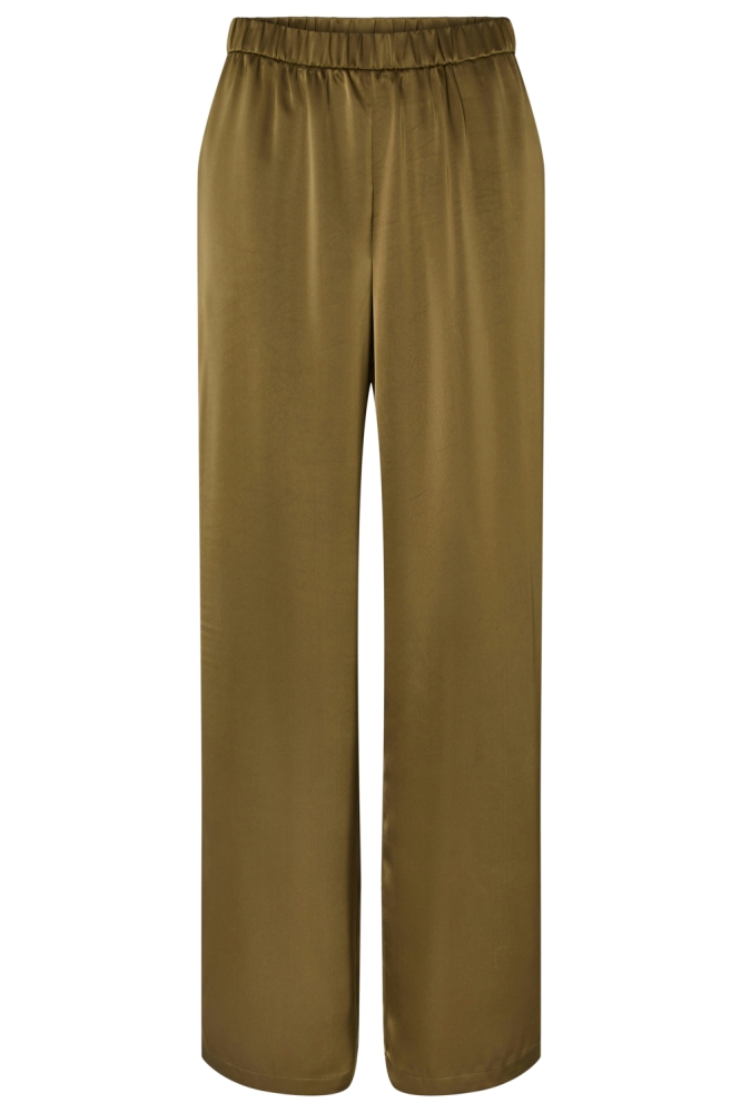 Pieces groene dames broek | Vooraanzicht