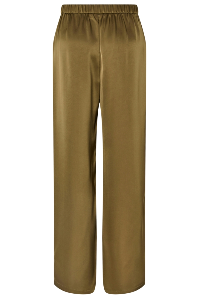 Pieces groene dames broek | Achteraanzicht