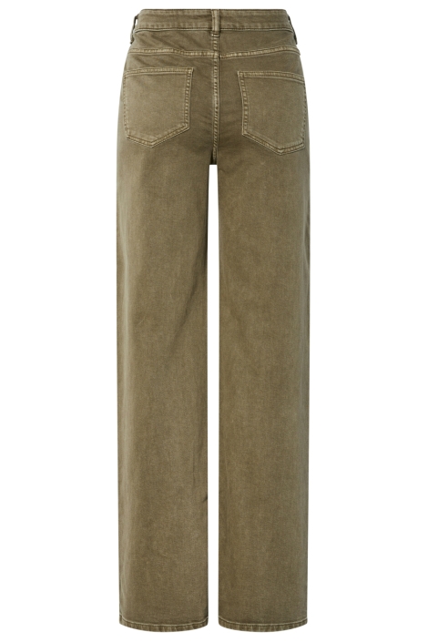 Pieces groene dames jeans | Achteraanzicht