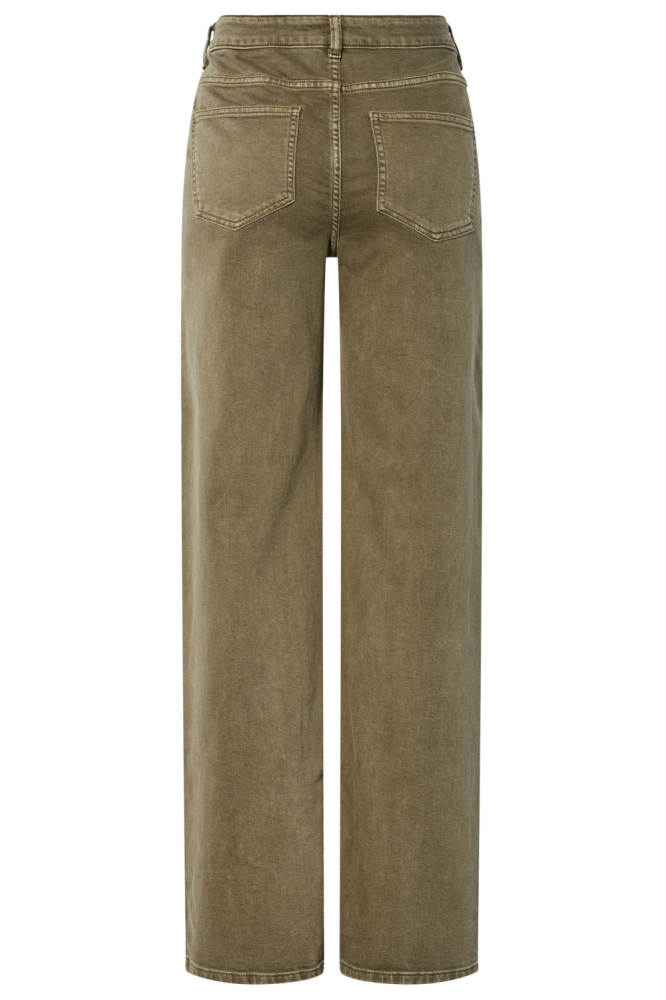 Pieces groene dames jeans | Achteraanzicht