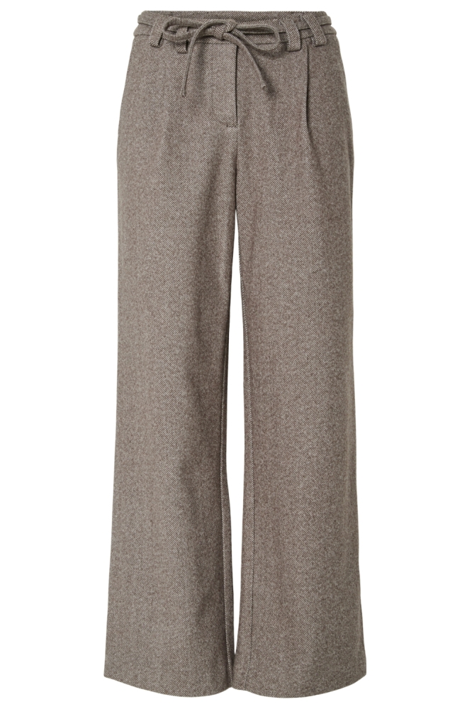 Pieces bruine dames broek | Vooraanzicht