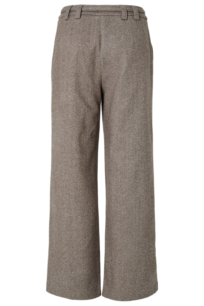 Pieces bruine dames broek | Achteraanzicht