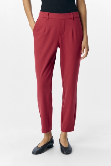 Object Broek OBJLISA SLIM PANT NOOS 23029728 KARANDA RED