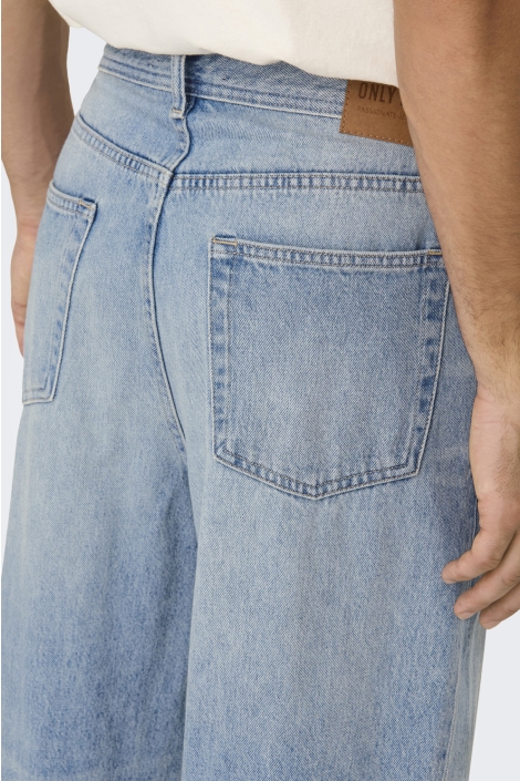 Only & Sons blauwe heren jeans | Close up