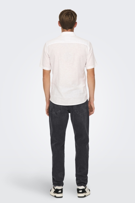 Only & Sons zwarte heren jeans | Model achteraanzicht