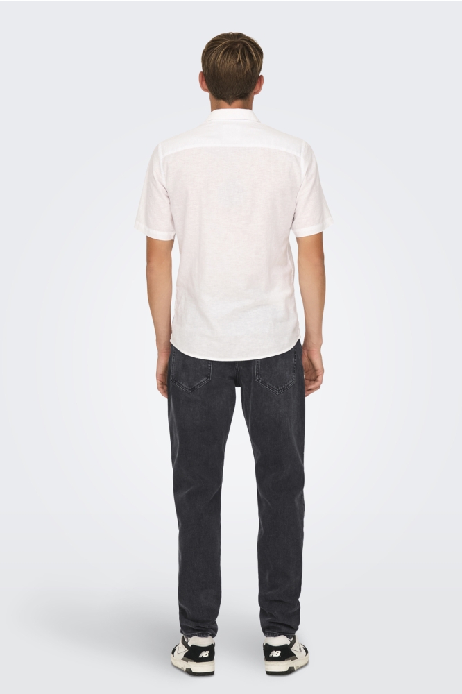 Only & Sons zwarte heren jeans | Model achteraanzicht