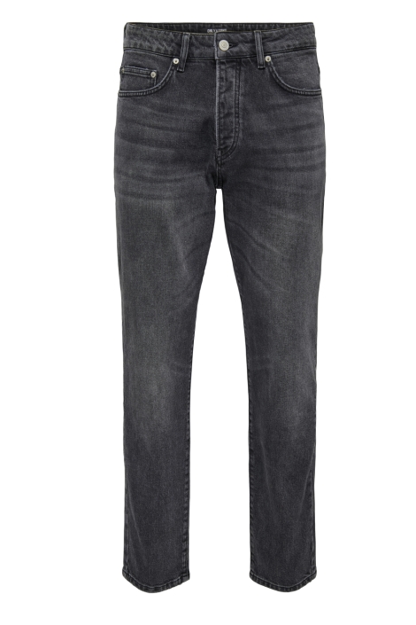 Only & Sons zwarte heren jeans | Vooraanzicht