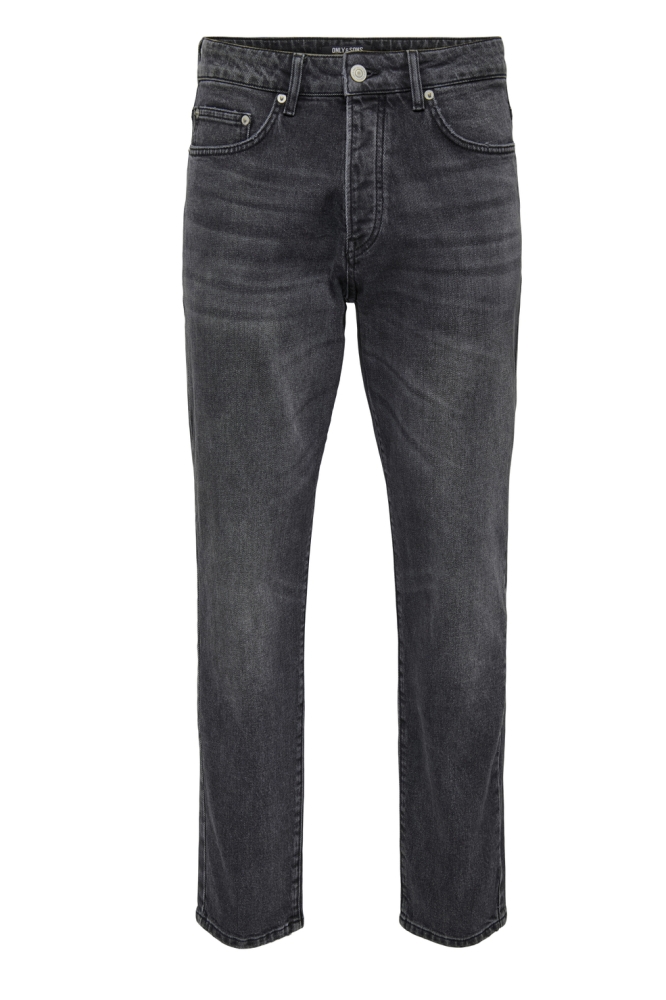 Only & Sons zwarte heren jeans | Vooraanzicht