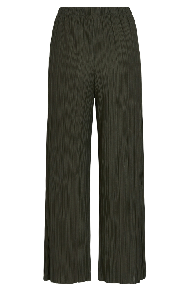 Vila groene dames broek | Achteraanzicht